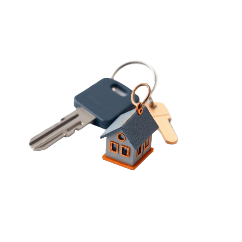 House keys with closing documents
